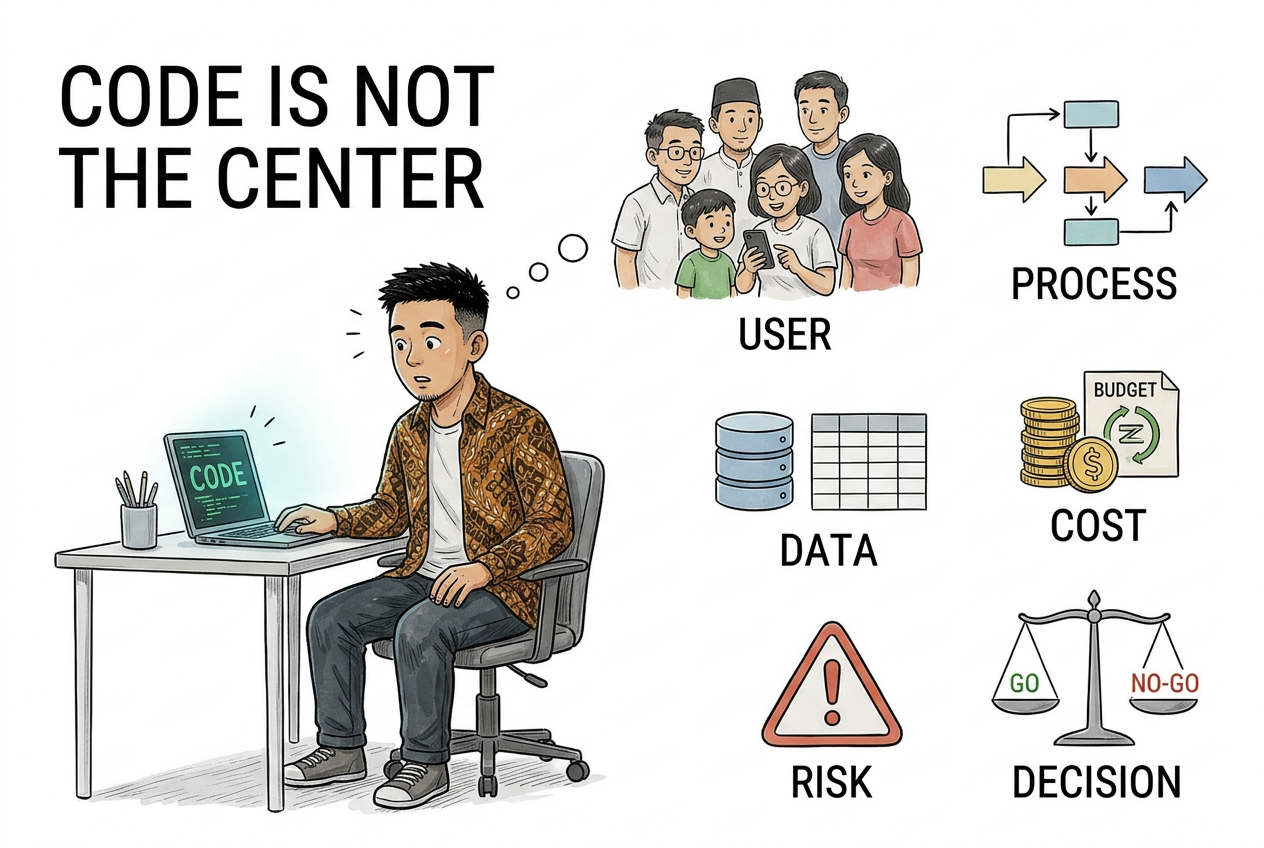 Code Is Not the Center