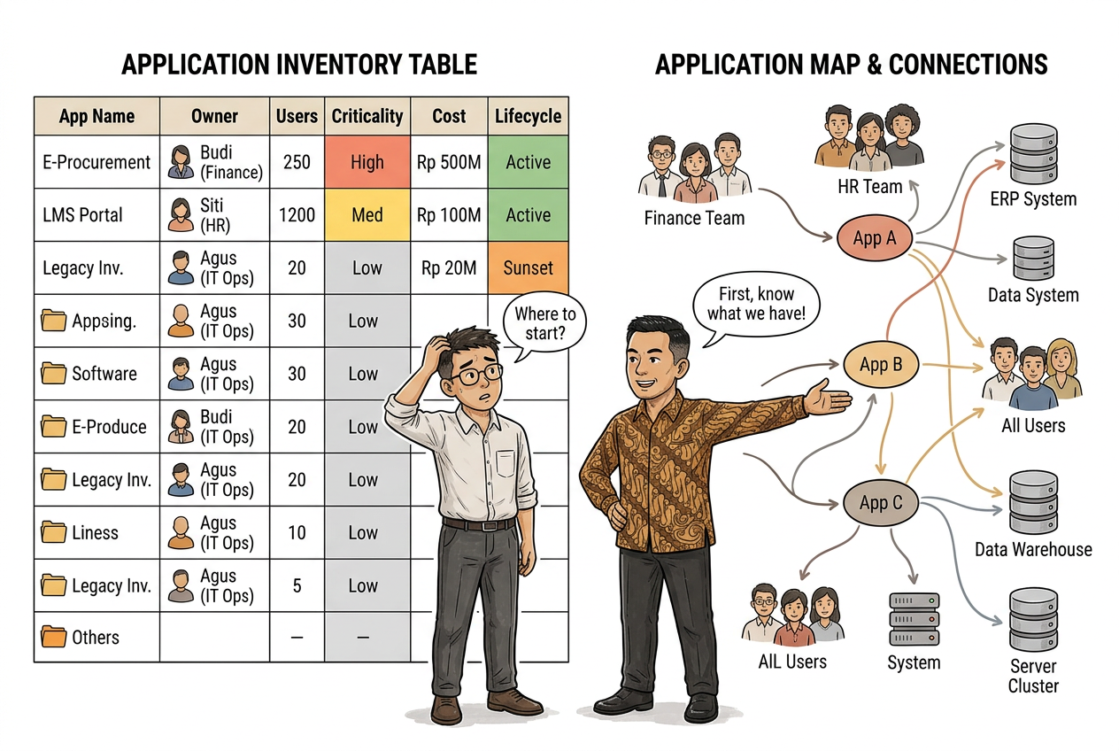 Application Inventory Table and Map
